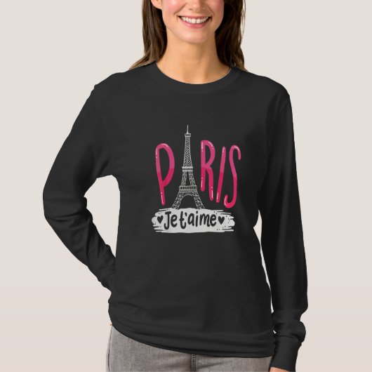 Paris France Eiffel Tower T-Shirt (Vorderseite)