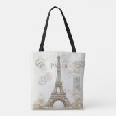 Paris France Eiffel Tower Tasche (Rückseite)