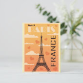 Paris France Eiffel Tower Travel Postcard Postkarte (Stehend Vorderseite)