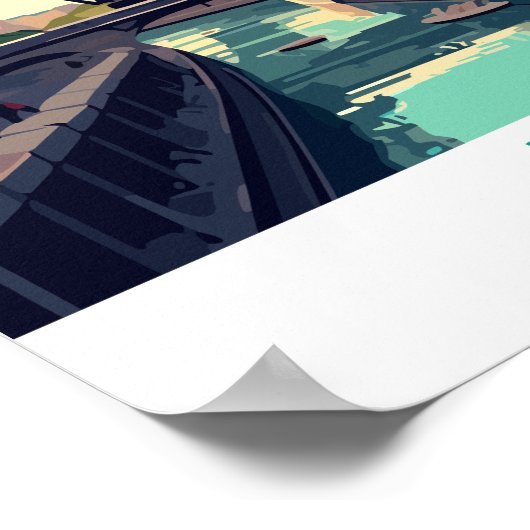 Paris France, Eiffel Tower Travel Wall Poster (Ecke)