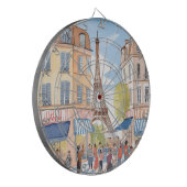 Paris France Eiffel Tower | Watercolor Travel Dartscheibe (Vorderseite Links)
