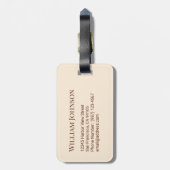  Paris France Europe Modern Pastel Textured Travel Gepäckanhänger (Rückseite vertikal)