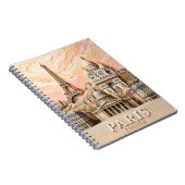 Paris France Europe Modern Pastel Textured Travel Notizblock (Rechte Seite)
