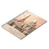 Paris France Europe Modern Pastel Textured Travel Notizblock (Linke Seite)