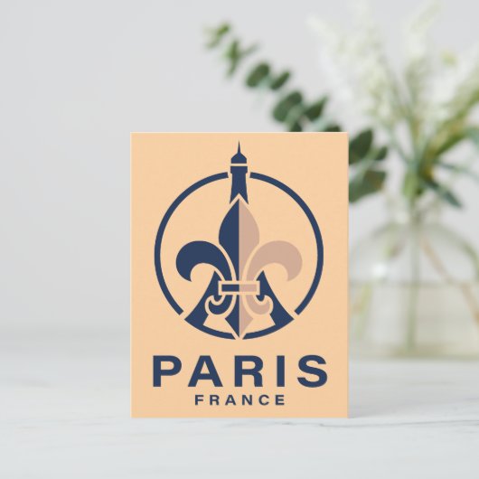 Paris France Europe Postkarte (Stehend Vorderseite)