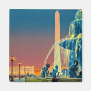 Paris France Fountain Obelisk Magnet
