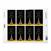 Paris France Golden Skyline #1 Stars Weinlabel TY (Vorne)