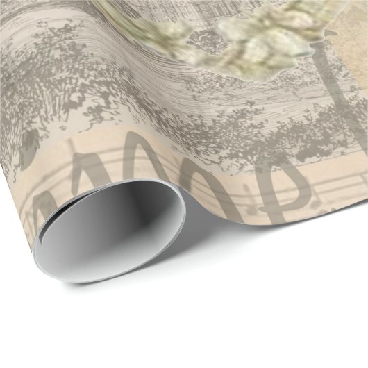 Paris France Hübsch Girl Eiffel Geschenkpapier (Rolleneckpunkt)