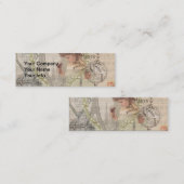 Paris France Hübsch Girl Eiffel Mini Visitenkarte (Vorne/Hinten)