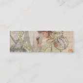 Paris France Hübsch Girl Eiffel Mini Visitenkarte (Rückseite)
