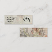 Paris France Hübsch Girl Eiffel Mini Visitenkarte (Vorne/Hinten)