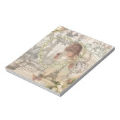 Paris France Hübsch Girl Eiffel Notizblock (Rotiert)