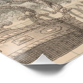 Paris France Hübsch Girl Eiffel Poster (Ecke)