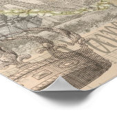 Paris France Hübsch Girl Eiffel Poster (Ecke)