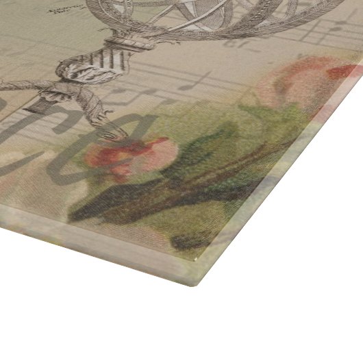 Paris France Hübsch Girl Eiffel Schneidebrett (Ecke)