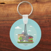 Paris France Landmarks Eiffel Tower Key Chains Schlüsselanhänger (Vorderseite)