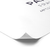 Paris France Lila Circle Map Poster (Ecke)