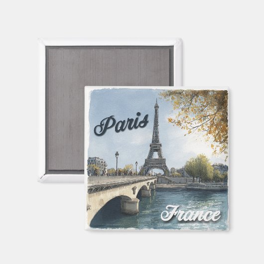 Paris, France Magnet (Vorderseite/Rückseite)