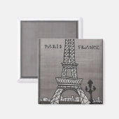 Paris France Magnet (Vorderseite/Rückseite)
