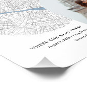 Paris France Map Wedding Verlobung Foto Gift (Ecke)