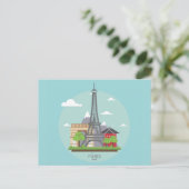 Paris France Post Card Postkarte (Stehend Vorderseite)