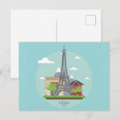 Paris France Post Card Postkarte (Vorne/Hinten)