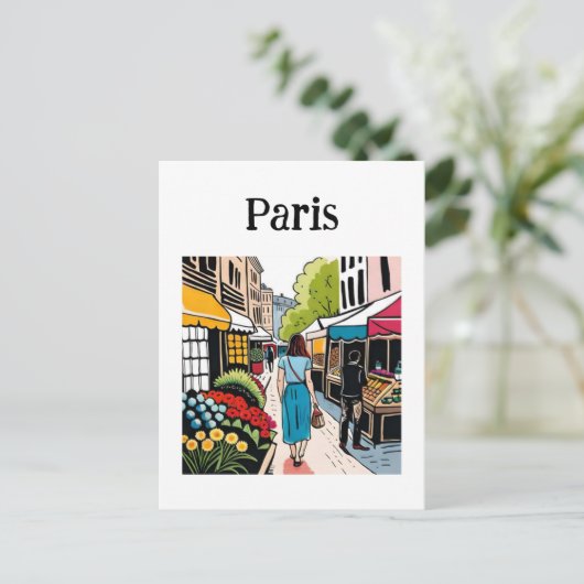 Paris France Postkarte (Stehend Vorderseite)