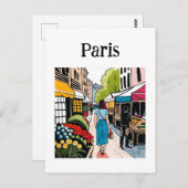 Paris France Postkarte (Vorne/Hinten)