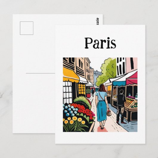 Paris France Postkarte (Vorne/Hinten)