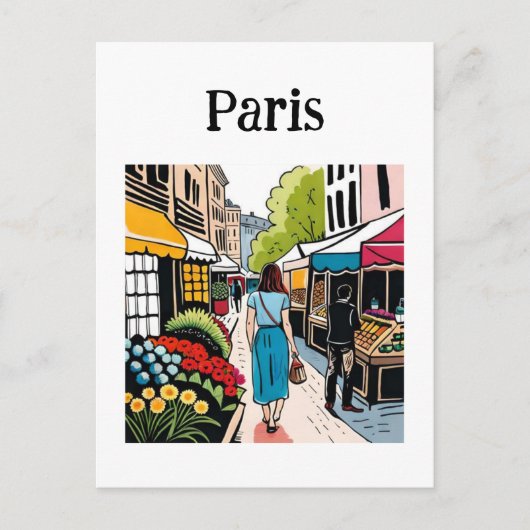 Paris France Postkarte (Vorderseite)