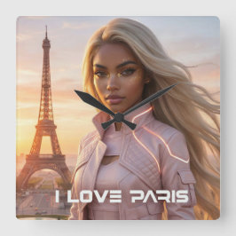 PARIS - FRANCE QUADRATISCHE WANDUHR