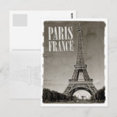 Paris france Retro Postkarte (Vorne/Hinten)