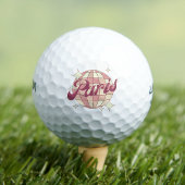 Paris France Retro Vintag Golfplatz Golfball
