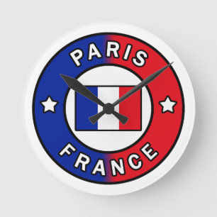 Paris France Runde Wanduhr