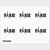 Paris France  Runder Aufkleber (Blatt)