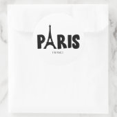Paris France  Runder Aufkleber (Tasche)
