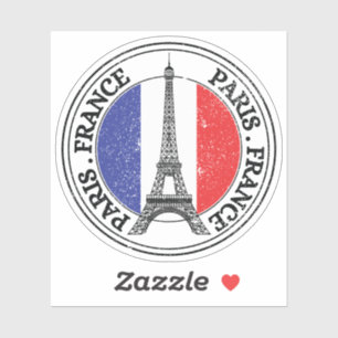 Paris France Siegel Sticker Round