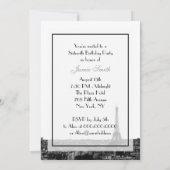 Paris France Skyline #1 BW Sweet 16 V Einladung (Rückseite)