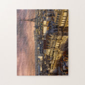 Paris France Skyline Eiffel Tower Pink Sky 11"x14" Puzzle (Vertikal)
