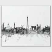 Paris France Skyline Geschenkpapier (Flach)