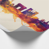 Paris France Skyline Geschenkpapier (Ecke)