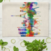 Paris France Skyline Geschirrtuch (Gefaltet)