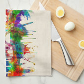 Paris France Skyline Geschirrtuch (Viertel Falte)