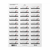 Paris France Skyline Kiss #1 BW H Rücksendeadresse (Vorne)