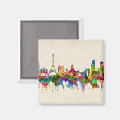 Paris France Skyline Magnet (Vorderseite/Rückseite)