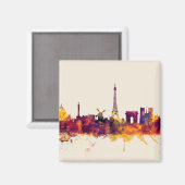 Paris France Skyline Magnet (Vorderseite/Rückseite)