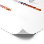 Paris France Skyline Poster (Ecke)