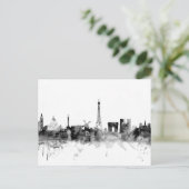 Paris France Skyline Postkarte (Stehend Vorderseite)