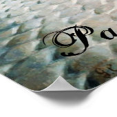 Paris France Street Scene Rainy Day Poster (Ecke)