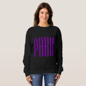 Paris France sweater neon lilac Sweatshirt (Vorne ganz)
